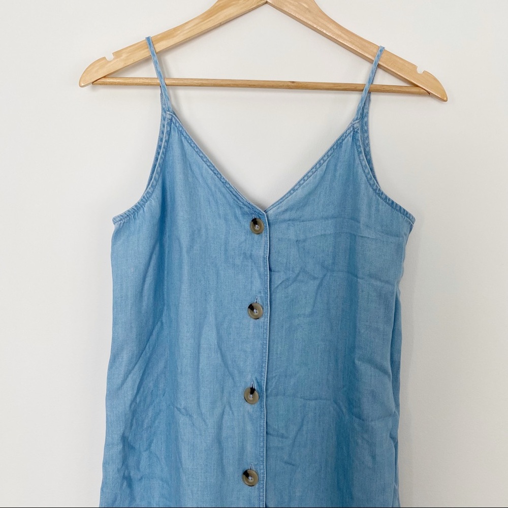 LOU + GREY Chambray spaghetti strap dress